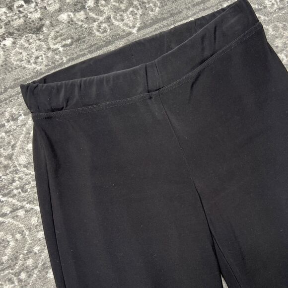 JOSEPH RIBKOFF Women’s Black Slinky Jersey Knit Wide Leg Pull On Pants Size 12 - Picture 2 of 11
